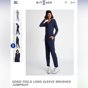 Kit and Ace Good Feels Jumpsuit, Dark Navy, XS,  excellent condition.
